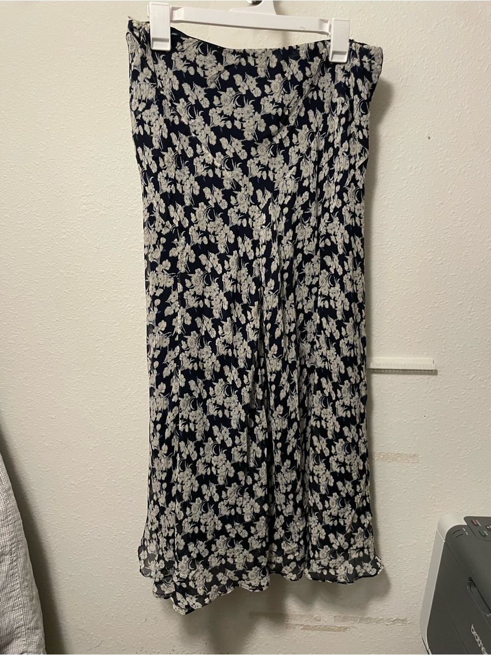 Ralph Lauren Vintage 100% Silk Floral Maxi Skirt Petite Large - Picture 5 of 10